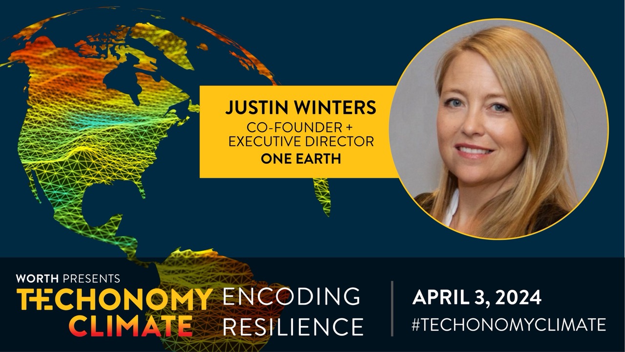 One Earth's Executive Director, Justin Winters, will be speaking at Techonomy Climate | Encoding Resilience