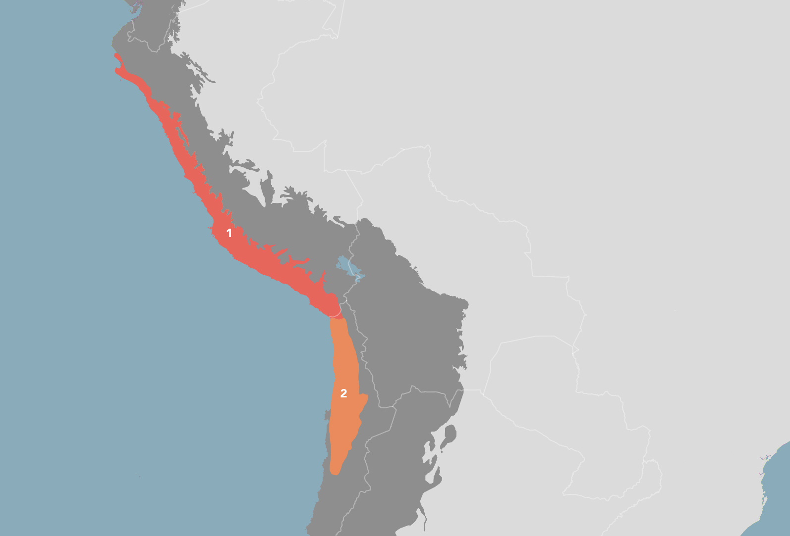 South American Deserts Map South American Coastal Deserts (Nt8) | One Earth