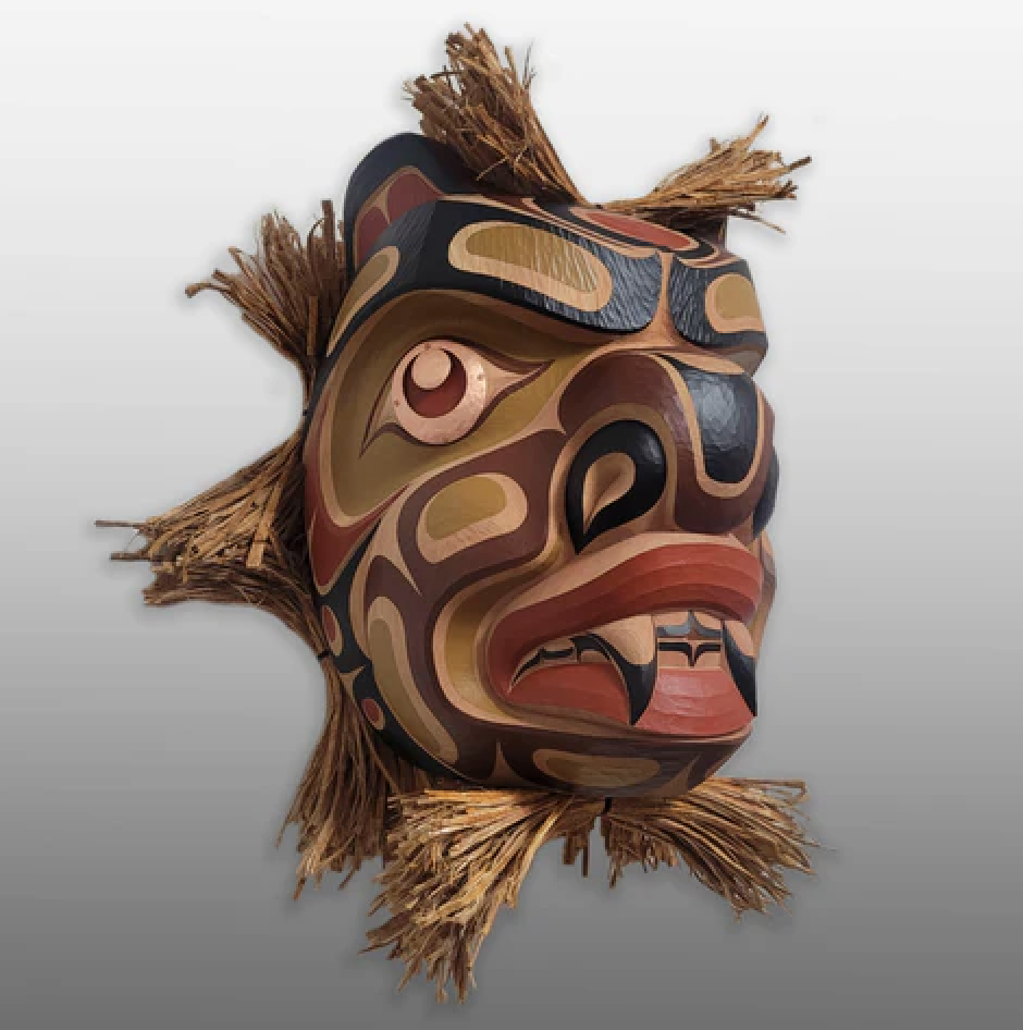 Black bear mask by Junior Henderson, Kwakwaka'wakw. Image Credit: Spirits of the West Coast. Black bear mask by Junior Henderson, Kwakwaka'wakw. Image Credit: Spirits of the West Coast.