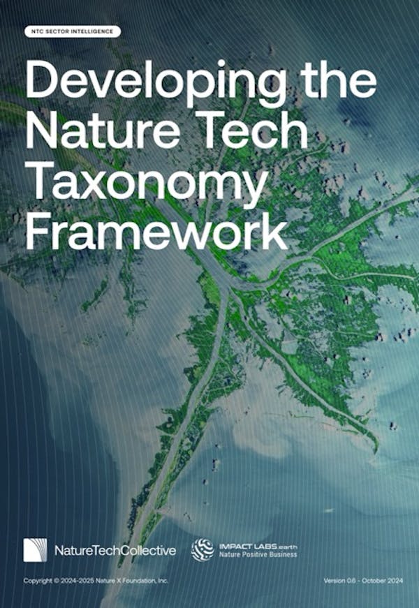 Developing the Nature Tech Taxonomy Framework