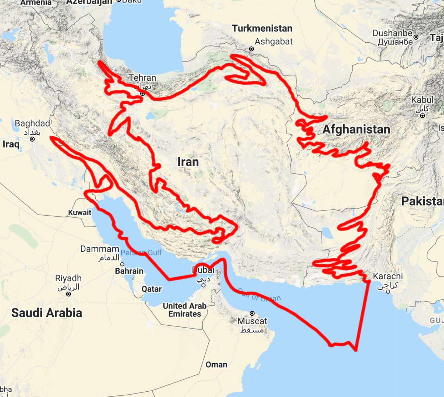 asiatic cheetah map