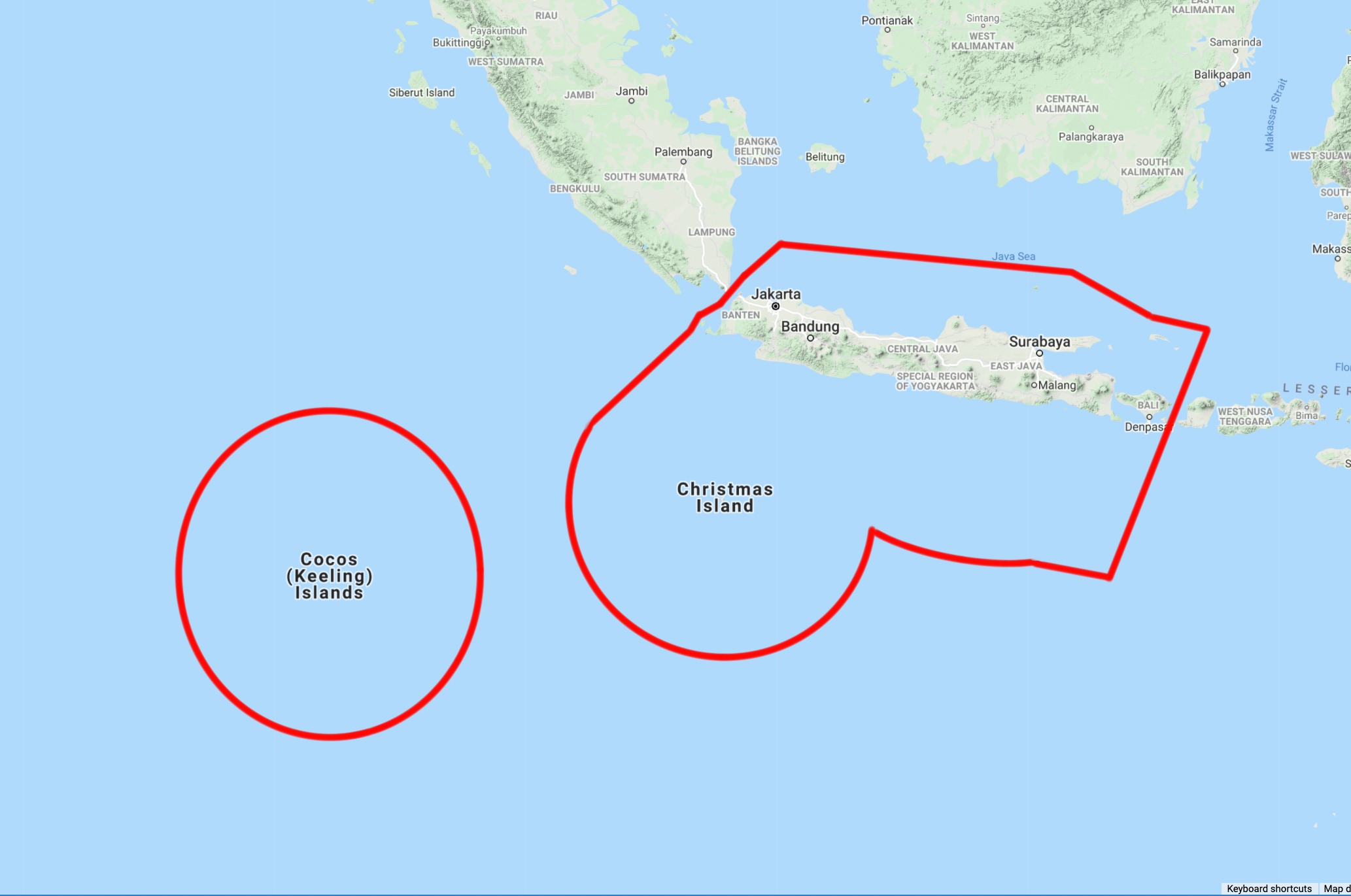 Map of the Javan-Bali Tropical Rainforests bioregion (IM17).