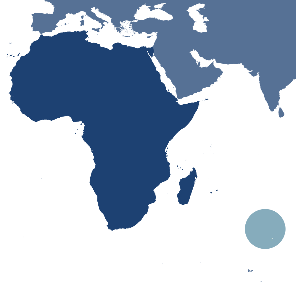 In the One Earth Bioregions Framework, the Amsterdam albatross is the iconic species of the Amsterdam-Saint Paul Islands bioregion (AT3), located in the Madagascar & East African Coast subrealm of the Afrotropics.