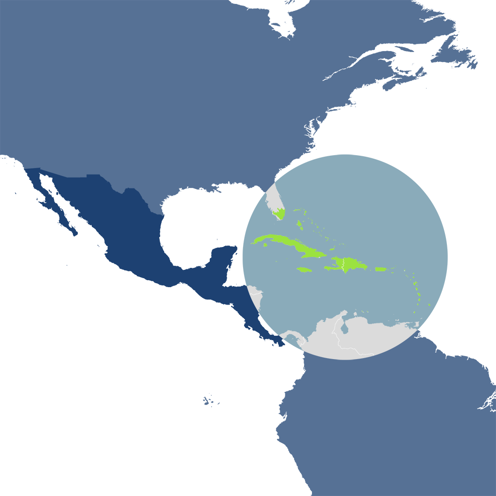 Caribbean Islands Bioregion (NT26). Image Credit: One Earth.