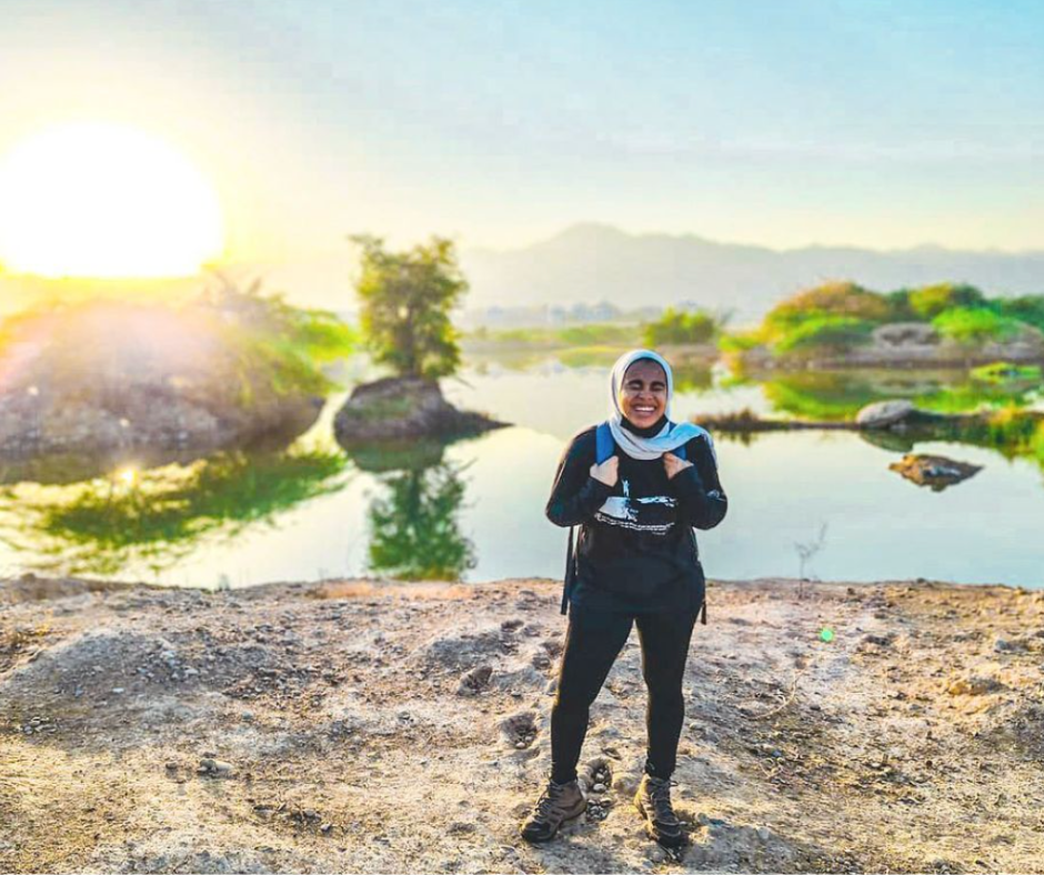 Rumaitha Al Busaidi has developed integrated aquaculture systems in Oman, improving food security and climate resilience. Image Credit: @rummoya, Instagram.