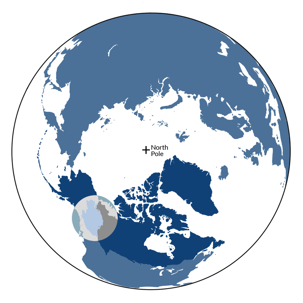 The Greater Yukon bioregion (NA6), located in the Canadian Boreal subrealm of Subarctic America.