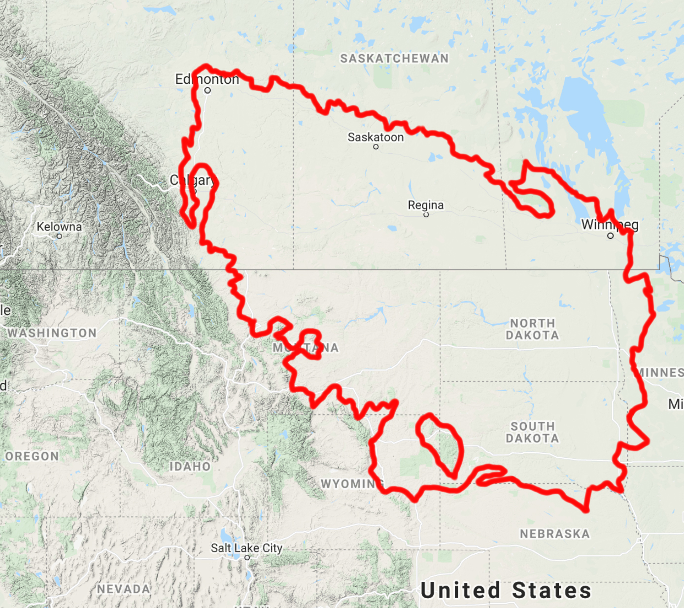 black tailed prairie dog map