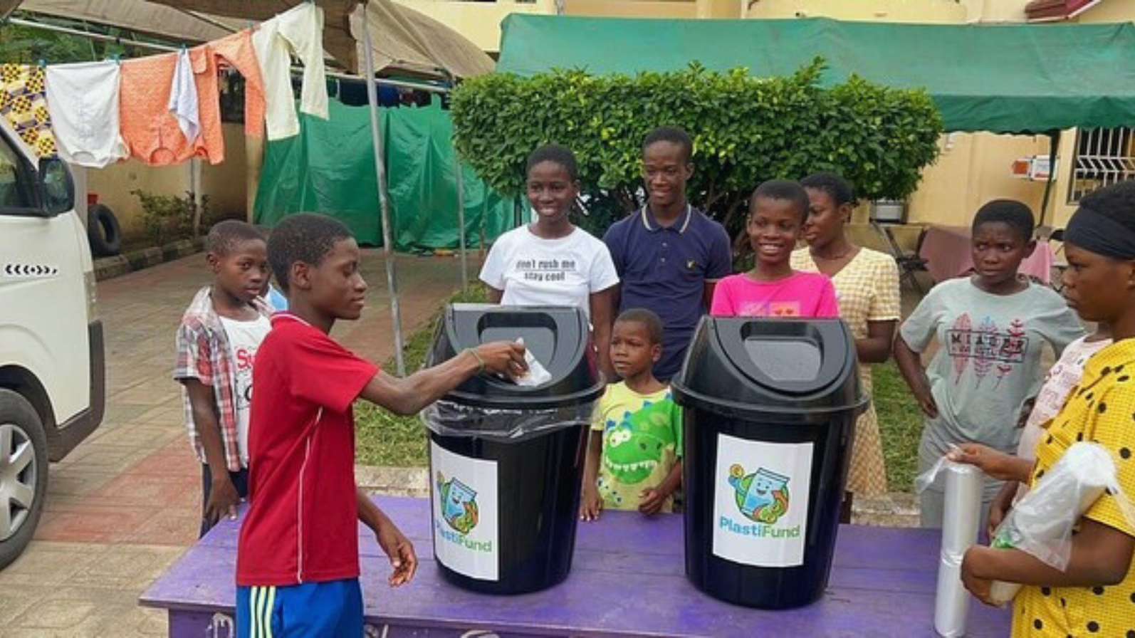 Children at one of PlastiFund’s partner orphanages in Ghana are helping build a cleaner, more sustainable future. Image Credit: PlastiFund. Children at one of PlastiFund’s partner orphanages in Ghana are helping build a cleaner, more sustainable future. Image Credit: PlastiFund.