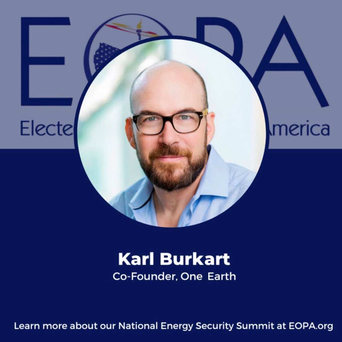 One Earth's Co-founder, Karl Burkart presents at the National Energy Security Summit