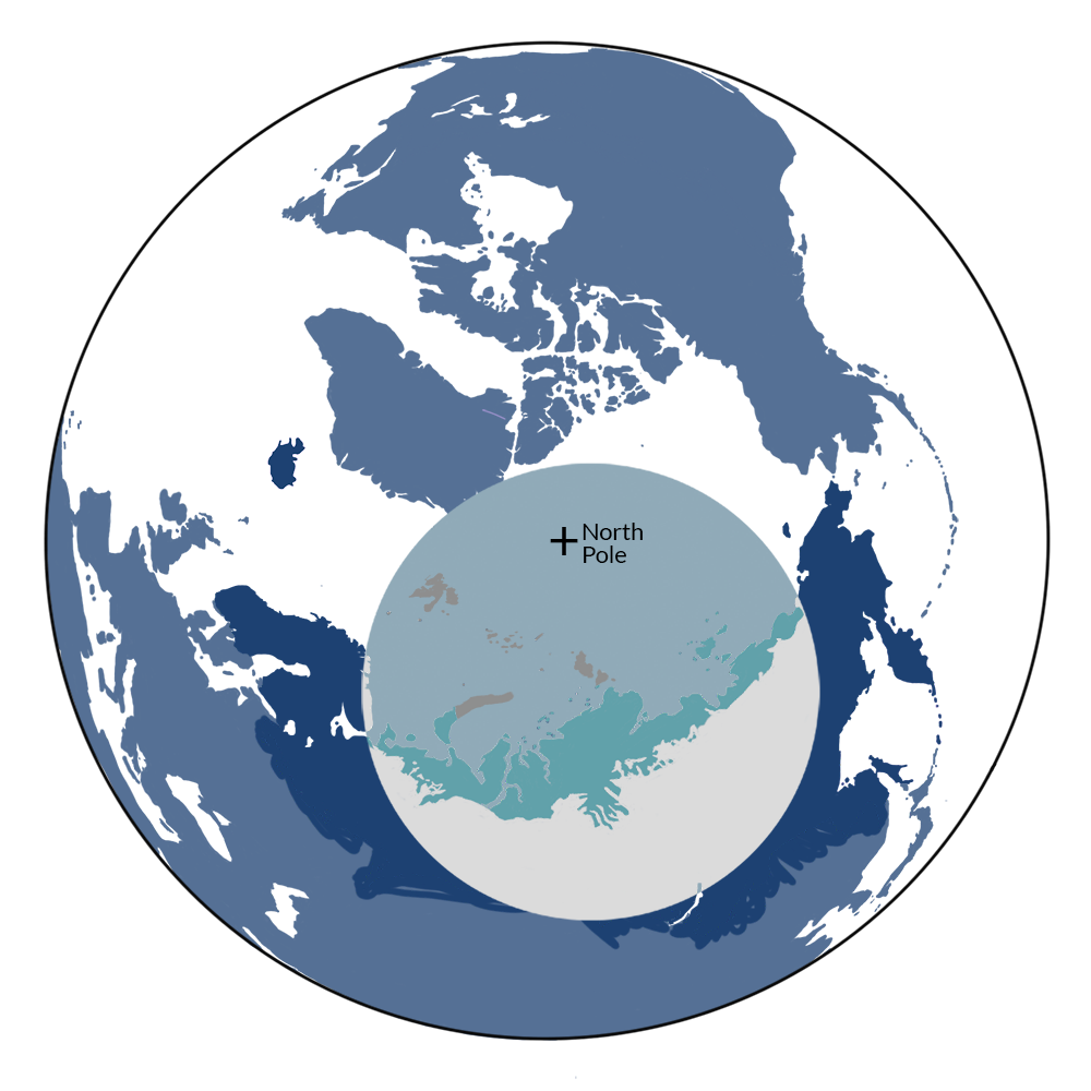 The Greater Eurasian Tundra bioregion (PA4), located in the Palearctic Tundra subrealm of Subarctic Eurasia.