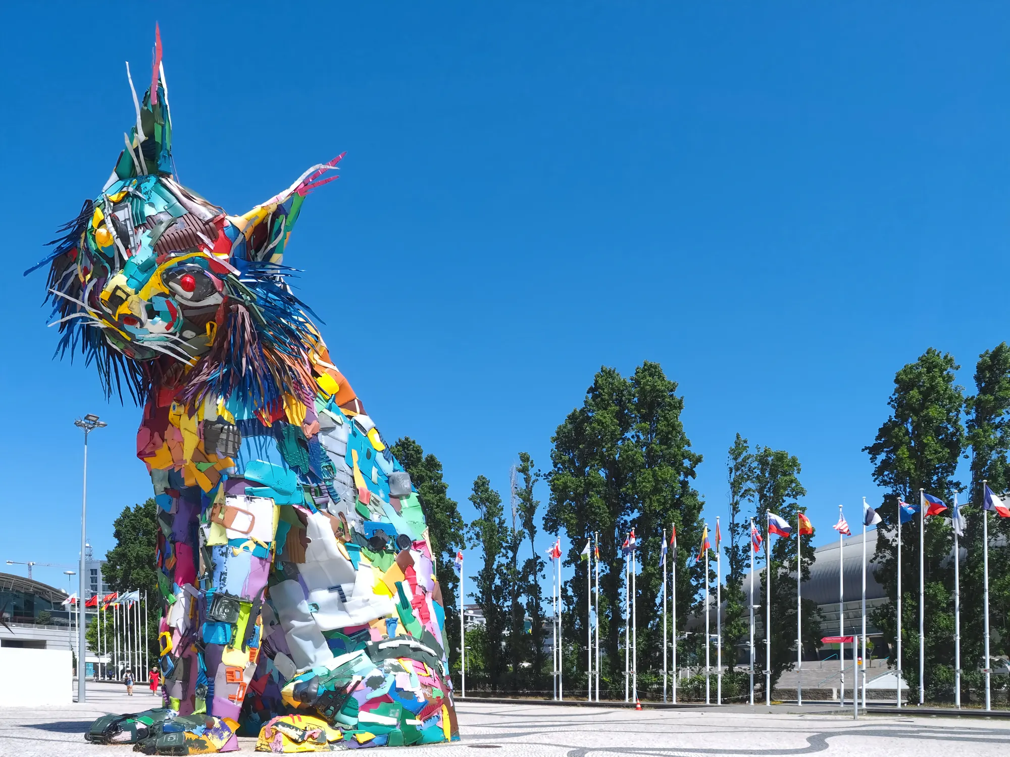 Iberian lynx sculpture by Bordalo II at the Park of Nations in Lisbon. Image Credit: © Marion Meyer, Dreamstime Iberian lynx sculpture by Bordalo II at the Park of Nations in Lisbon. Image Credit: © Marion Meyer, Dreamstime