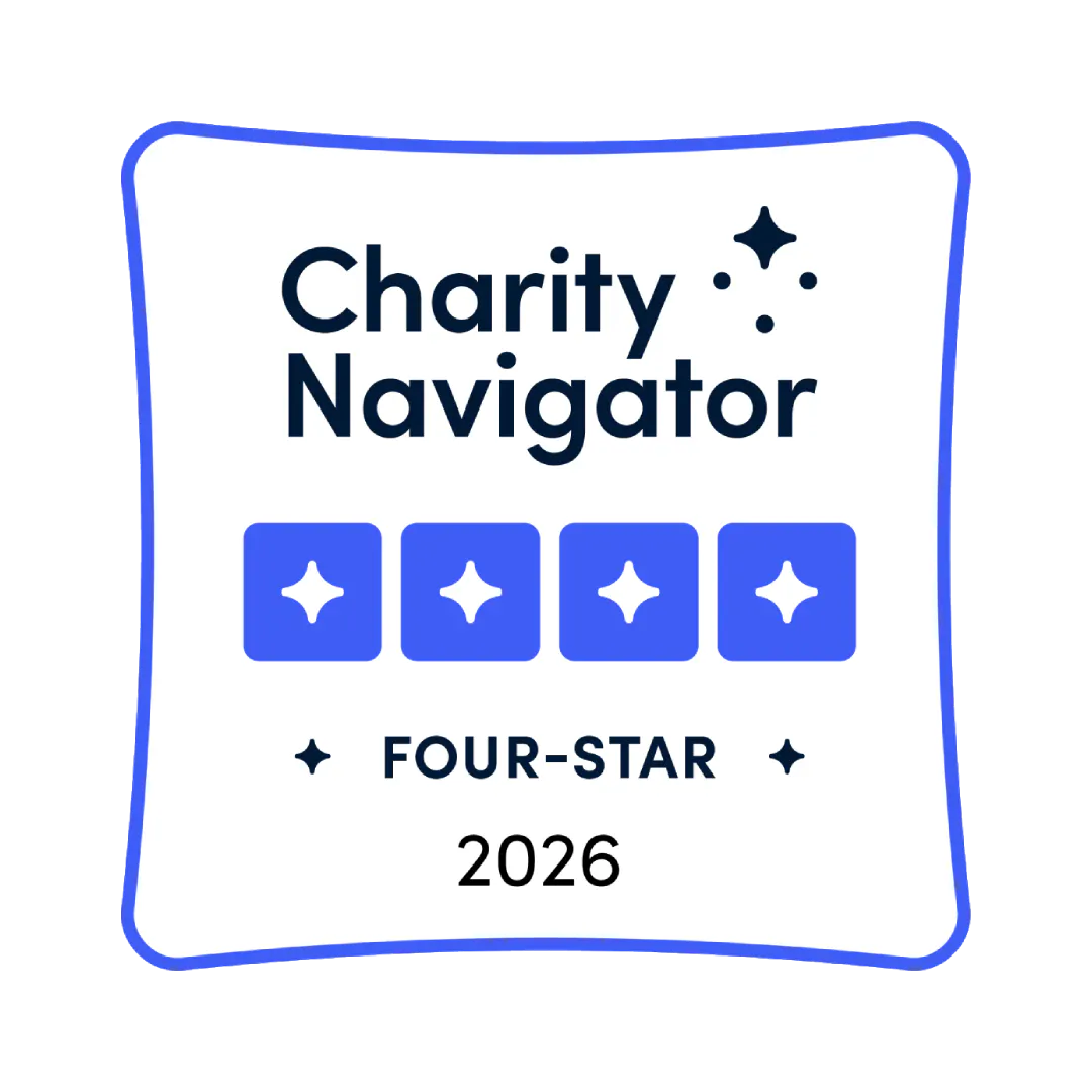 Charity Navigator four star charity 2026 badge Charity Navigator four star charity 2026 badge