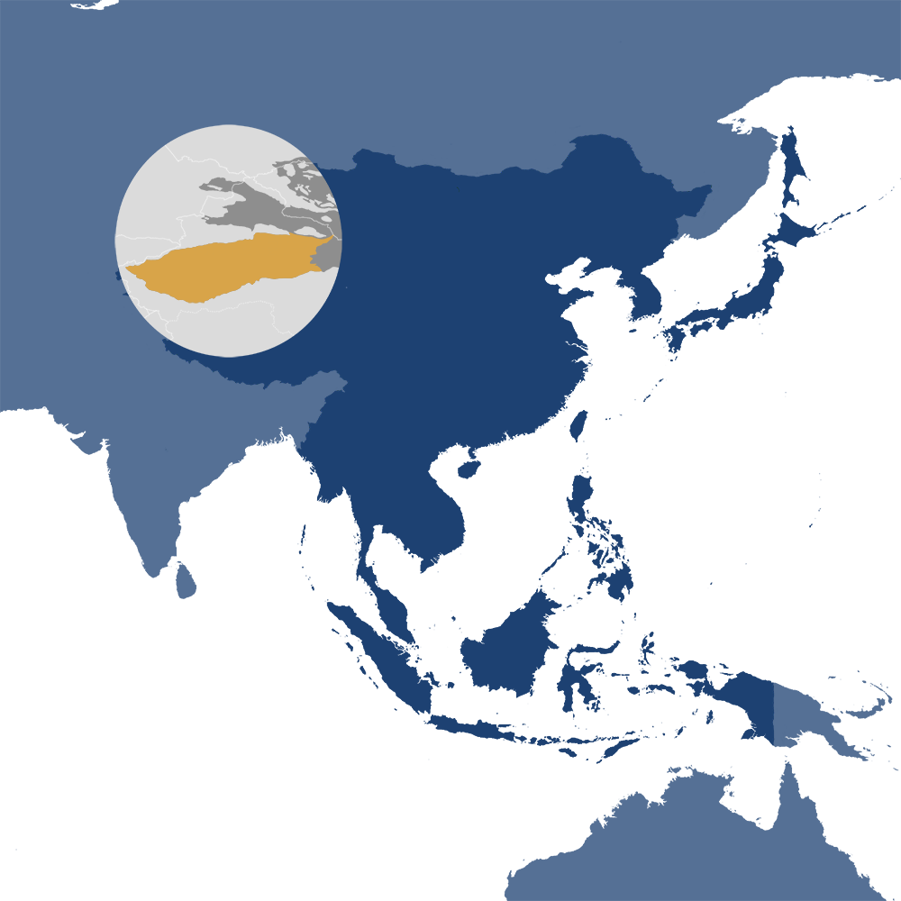 In the One Earth Bioregions Framework, the Xinjiang ground jay is the iconic species of the Taklimakan Desert & Lowland Forests bioregion (PA39), located in the East Asian Deserts subrealm of Eastern Eurasia.