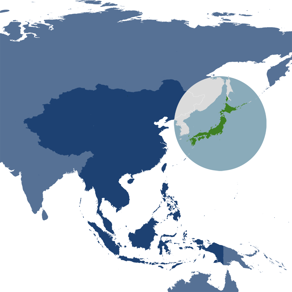 The Japan Forest Islands bioregion (PA47) is part of the Japanese Islands subrealm in the Eastern Eurasia realm.