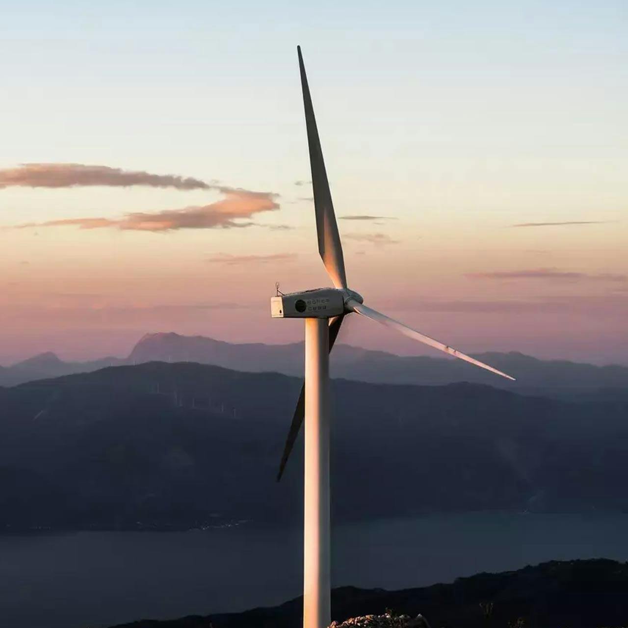 Energy Transition - Wind turbines at sunset