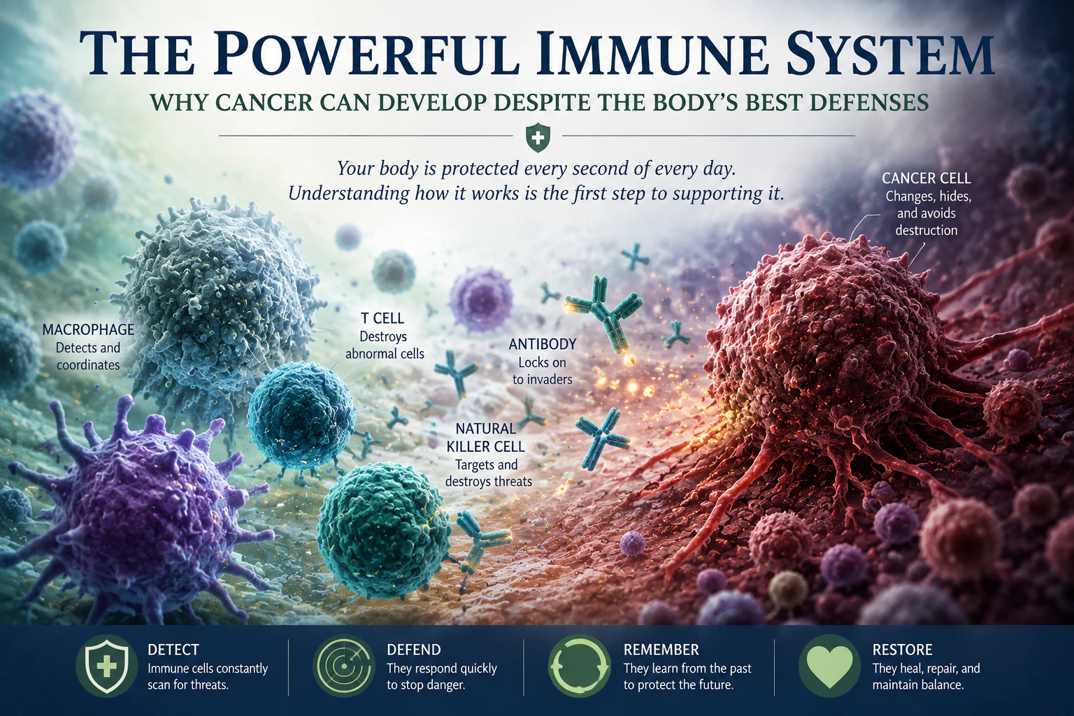 The Powerful Immune System: Why Cancer Can Develop Despite the Body's Best Defenses