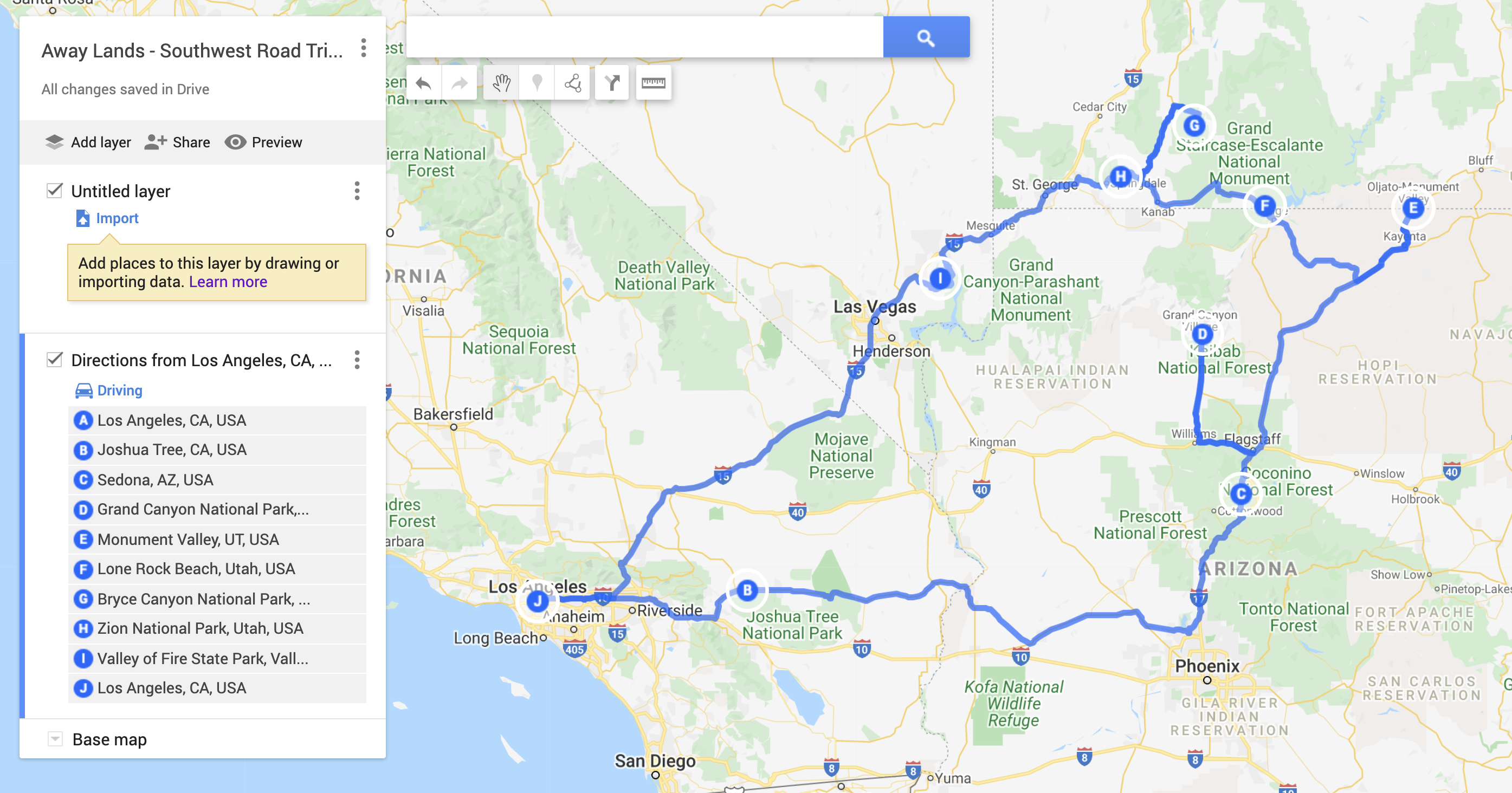 southwest usa road trip itinerary