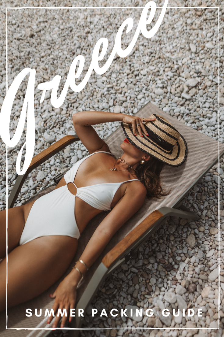 Island Hopping in Greece in the summer was one of my biggest dreams - and packing everything I wanted to wear into one suitcase was hard. Get a complete guide to what to wear in Greece in the summer and a Greece summer packing list for women so you'll know exactly what all you need to bring (and leave at home). | what to wear in Greece summer women | greece outfit ideas summer women | greece outfit ideas summer packing lists | packing list for greece summer | packing list for greece in summer