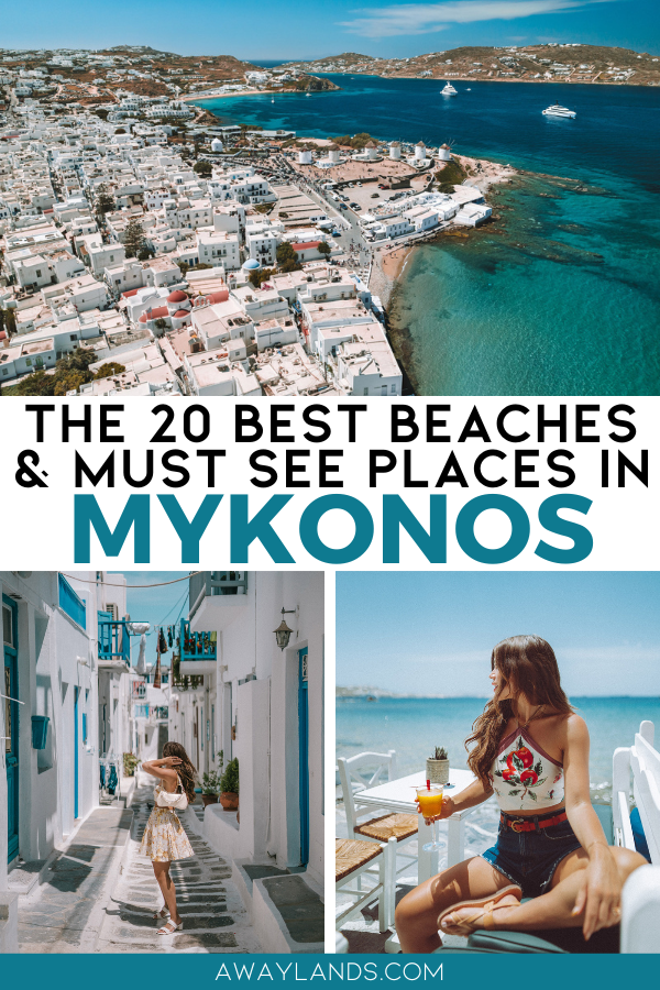 Mykonos Island Travel Guide: The best beaches in Mykonos, best hotels in Mykonos, and must-see places across the Greek island! Outside of the party scene and the white and blue villages, explore the farther corners of the island for stunning, quiet, amazingly swimmable beaches. | mykonos beaches greece | best beaches mykonos | mykonos greece photography beaches | best things to do in mykonos greece | best places to visit in mykonos
