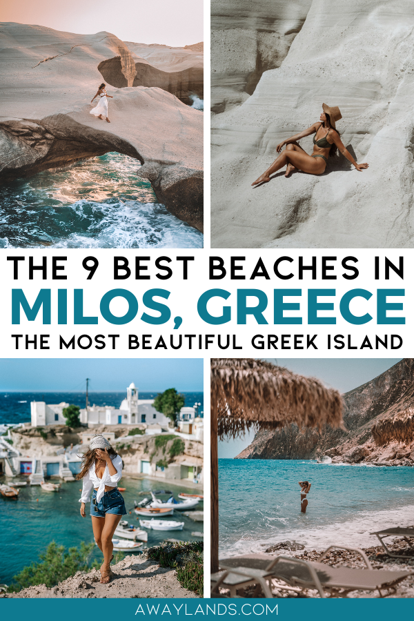 Milos Island has some of the most beautiful beaches in Greece and is one of the best Greek islands to visit. If you're planning a trip to the Greek Islands, Milos is one place too breathtaking, unique, otherworldly, and memorable not to miss - and has some of the beaches in Europe, and the world. Here is a guide to the best beaches in Milos Greece. | best beaches milos | milos beaches map | milos beaches greece | best things to do in milos greece | milos photo spots | milos photoshoot