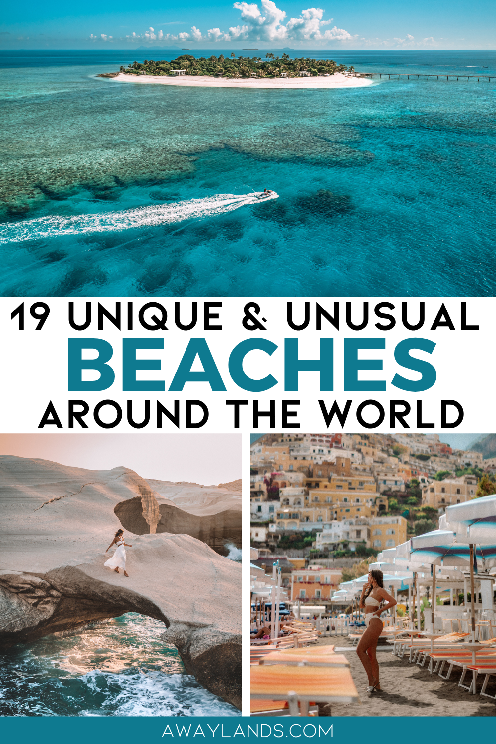 Find the most unique beaches around the world that are hard to believe exist on our planet. Whether it’s dramatic cliffs, unusually colored sand, hidden coves, or surreal landscapes, these one-of-a-kind beaches need to be on your bucket list. | most unique beaches in the world | best beaches in the world top 10 | world best beaches | best beaches around the world | best beaches in world | beach bucket list | bucket list beaches from around the world | pretty beaches bucket list