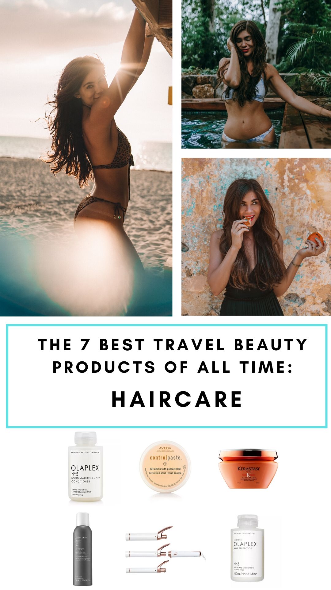 After years of travel, these are the best hair products for travelers to keep your hair healthy while traveling. #travel #haircare #hairproducts | hair care products for travel | best hair care products | must have hair care products | top hair care products | hair care products long hair | hair products long hair | best hair products | hair products silky | hair products lush | travel hair products | travel hair tools | travel hair tips | travel hair ideas | travel beauty products