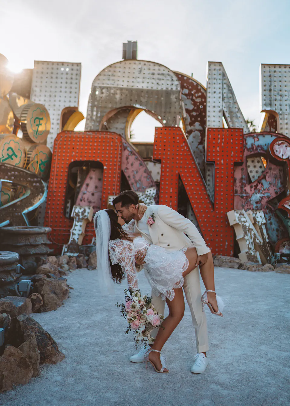 Our Las Vegas Wedding at the Neon Museum!