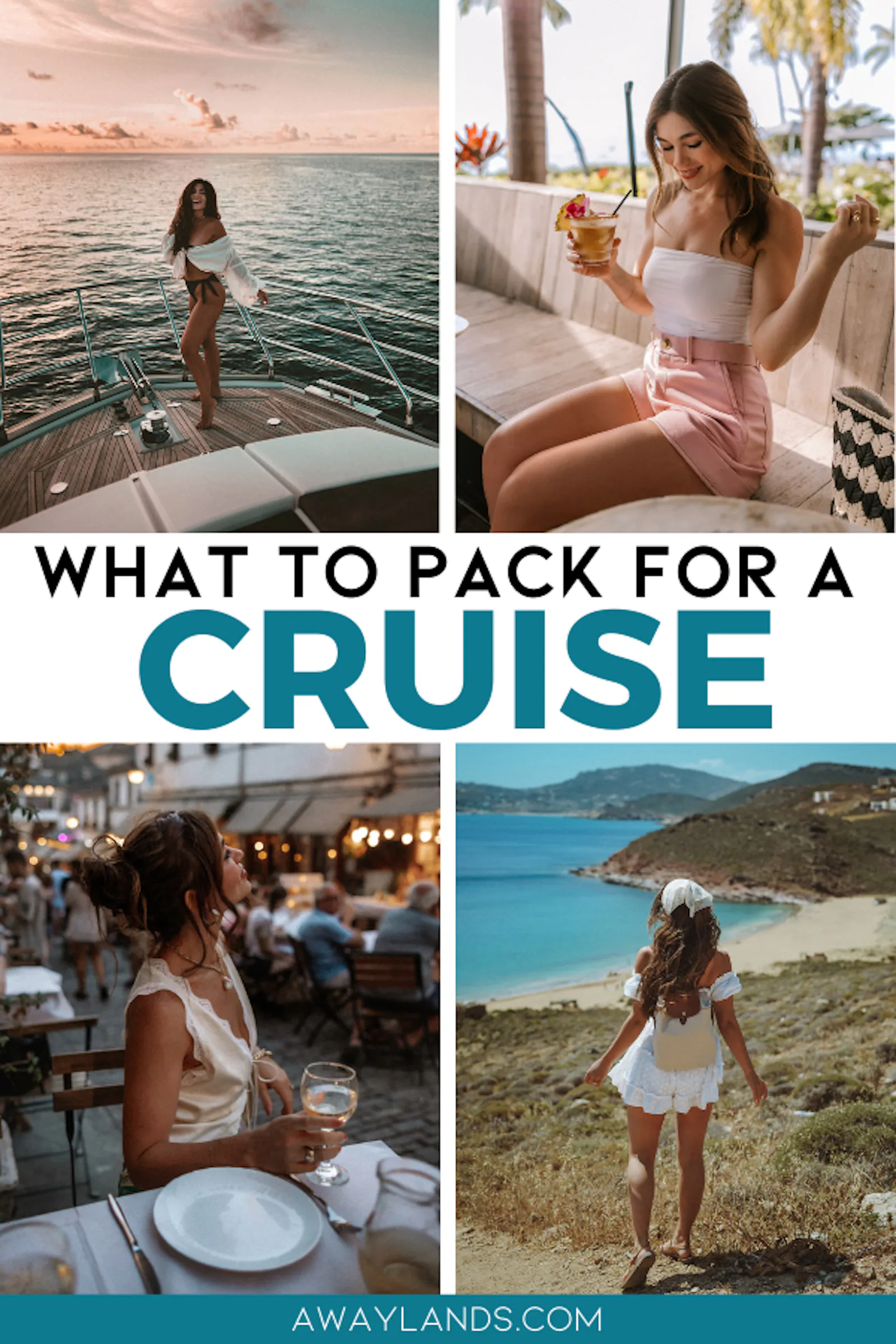 Packing for a cruise is its own kind of puzzle - part resort vacation, part European city tour (or Caribbean island hop!), part dress-up dinner, part party at sea. This is everything you’ll want in your suitcase for a summer cruise from breezy daytime staples to night-out heels that actually work on a moving ship. | cruise packing list for women | cruise outfit ideas for women | what to pack for a cruise | summer cruise outfits | european cruise packing list | caribbean cruise packing list