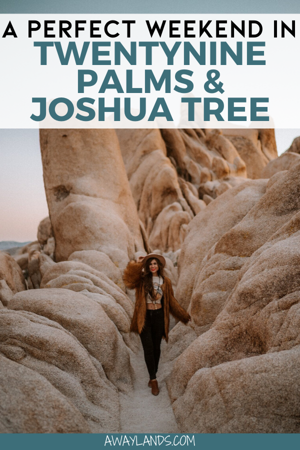 Looking for a weekend getaway in California? Click here for a weekend guide to Joshua Tree National Park and TwentyNine Palms, California. #california #joshuatree | Twenty Nine Palms California | weekend getaways California | weekend getaways USA | Joshua Tree National Park | Joshua Tree weekend | Joshua Tree itinerary | Joshua Tree things to do in | Joshua Tree photoshoot | Joshua Tree airbnb | Joshua Tree style | Joshua Tree Instagram | California weekend getaways | California weekend trips