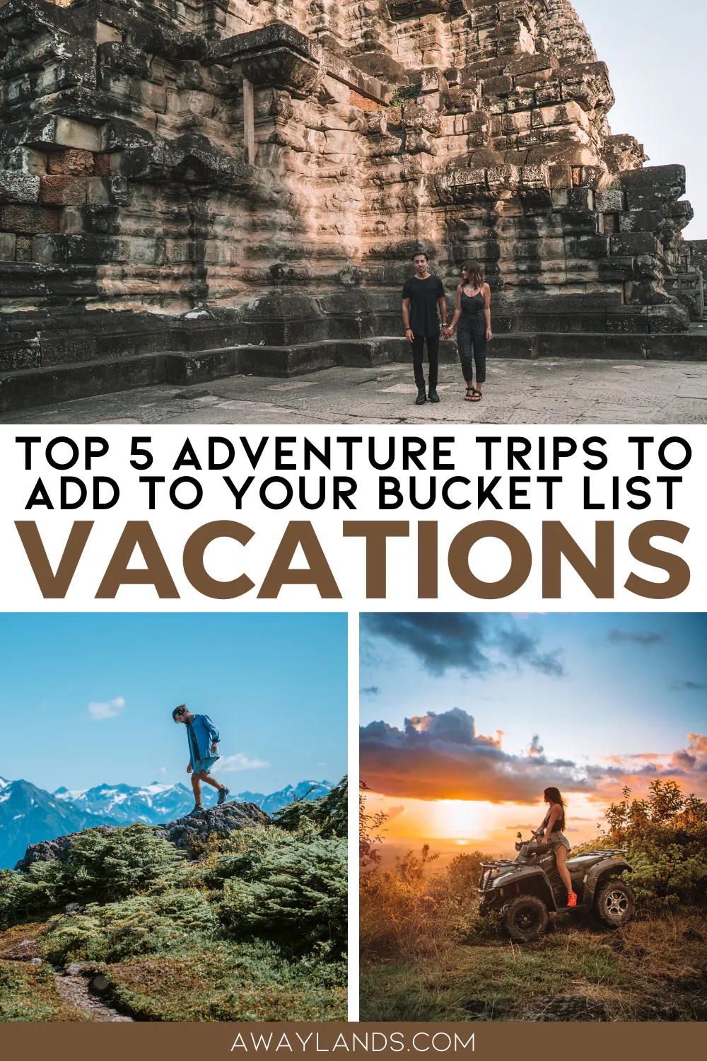 From mountain tops to ancient civilisations, to everything in between, if you’re after absolutely unforgettable experiences then this list has you covered. Discover the top adventure vacations and top destinations that you absolutely need to put on your bucket list right here. | best adventure vacations | adventure trips | best adventure travel destinations | adventure travel explore | bucket list trips travel destinations