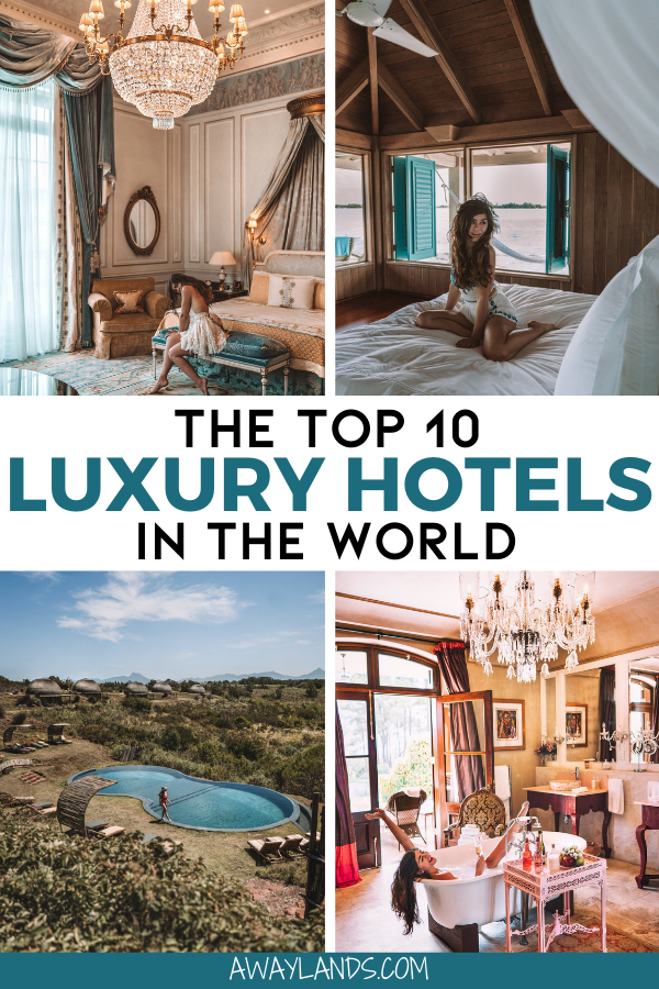 After traveling the world for the last few years, these are the top 10 luxury hotels in the world to add to your bucket list. Click here for all the details and inspiration! #travel #luxurytravel #luxuryhotels #luxurylifestyle | best luxury hotels in the world | luxury hotels interior | luxury hotels Europe | luxury hotels beach | luxury hotels city | luxury hotels around the world | luxury travel destinations | luxury travel lifestyle | luxury travel hotel | luxury travel beautiful places