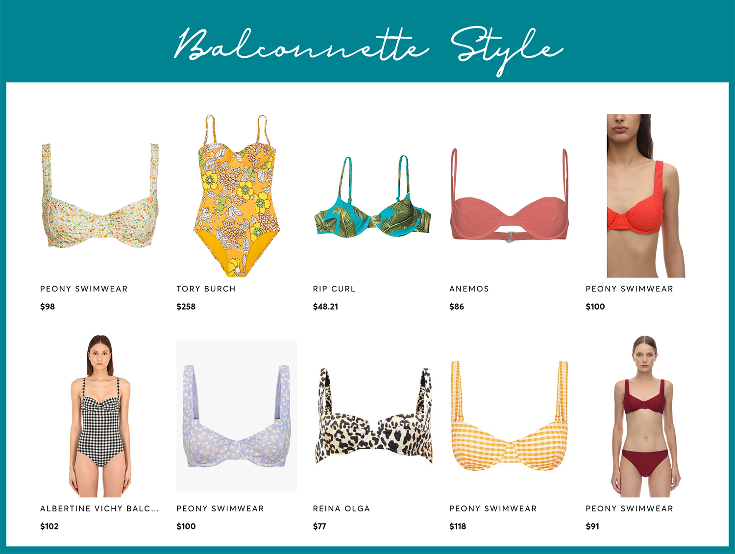 Types of store swim tops