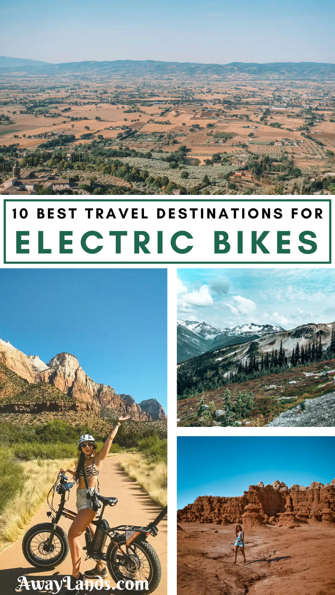 Electric bikes are a great way to explore different places around the world. These are the top 10 best destinations to explore on your electric bike with practical considerations that affect ride quality, safety, and overall feasibility. | electric bike bicycles | electric bikes | electric bike trip | electric bike travel