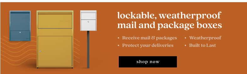 lockable, weatherproof mail and package boxes