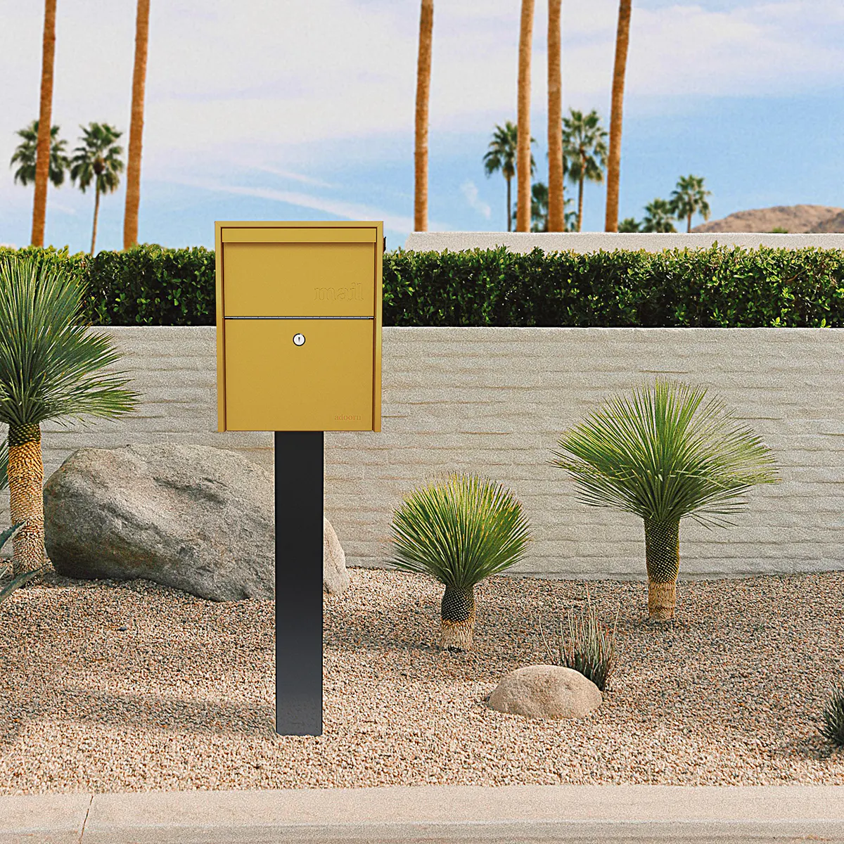 Mailbox With Lock Post Mount Locking Mailbox | Large | adoorn