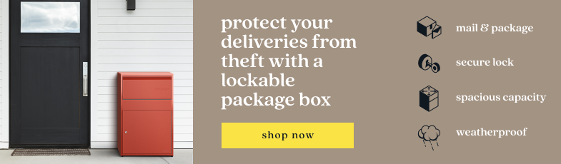 protect your deliveries from theft with a  lockable  package box