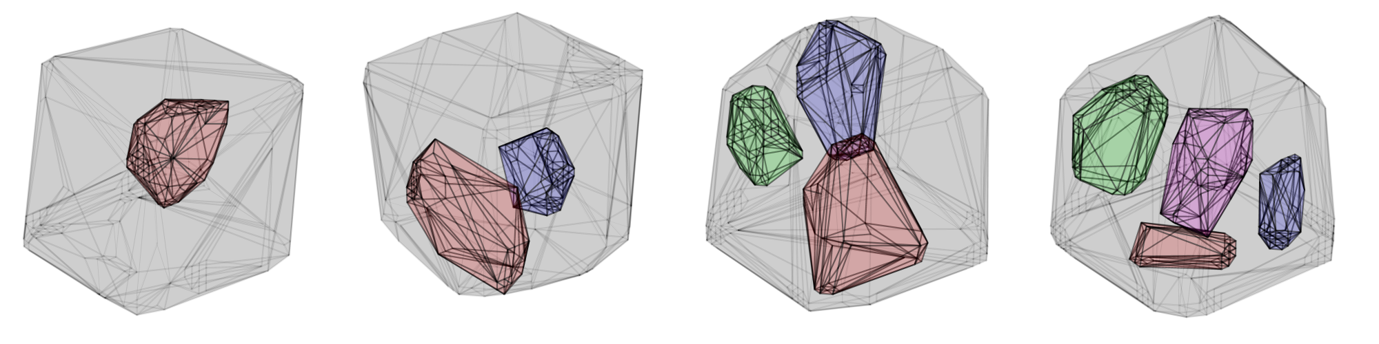 Different examples of three dimensional (3D) place fields from rats.