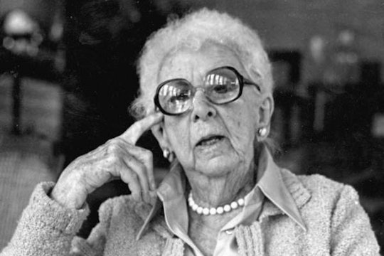 Marjory Stoneman Douglas A picture of Marjory Stoneman Douglas, wearing large glasses and a pearl necklace.