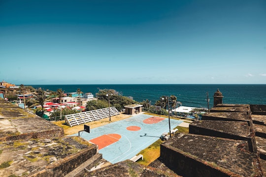A basketball court in San Juan, Puerto Rico.