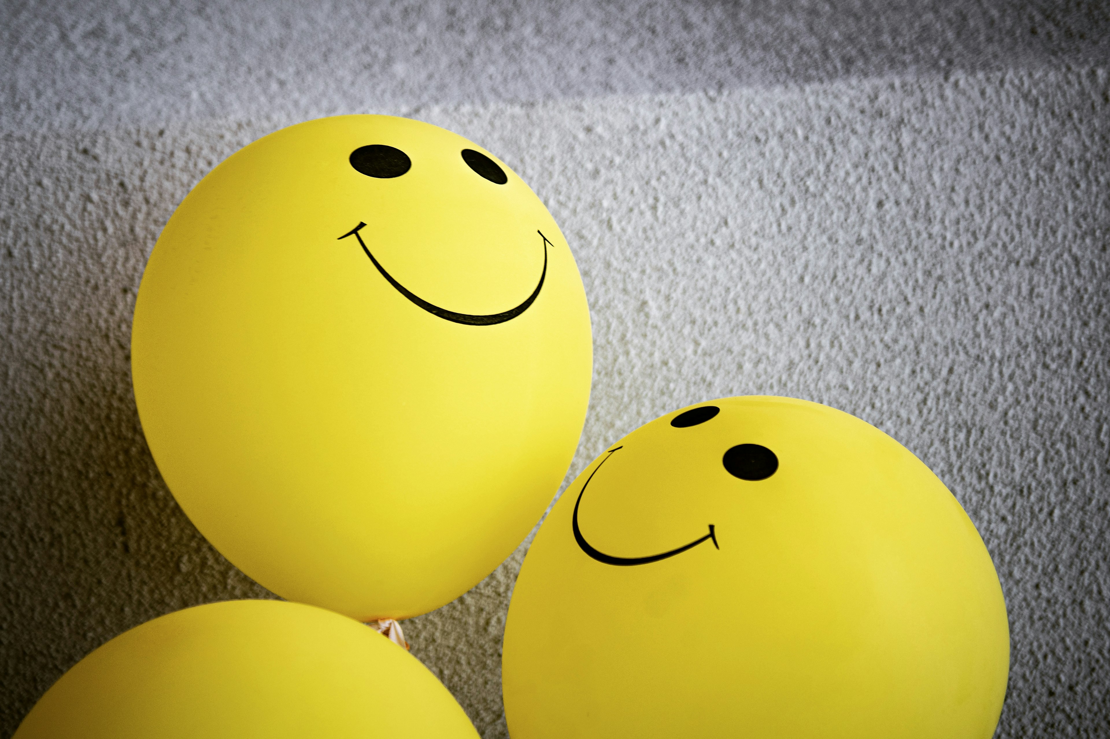 Balloons with happy faces
