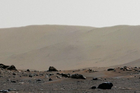 a photo of a crater on mars captured by the Mastcam-Z on Perseverance rover