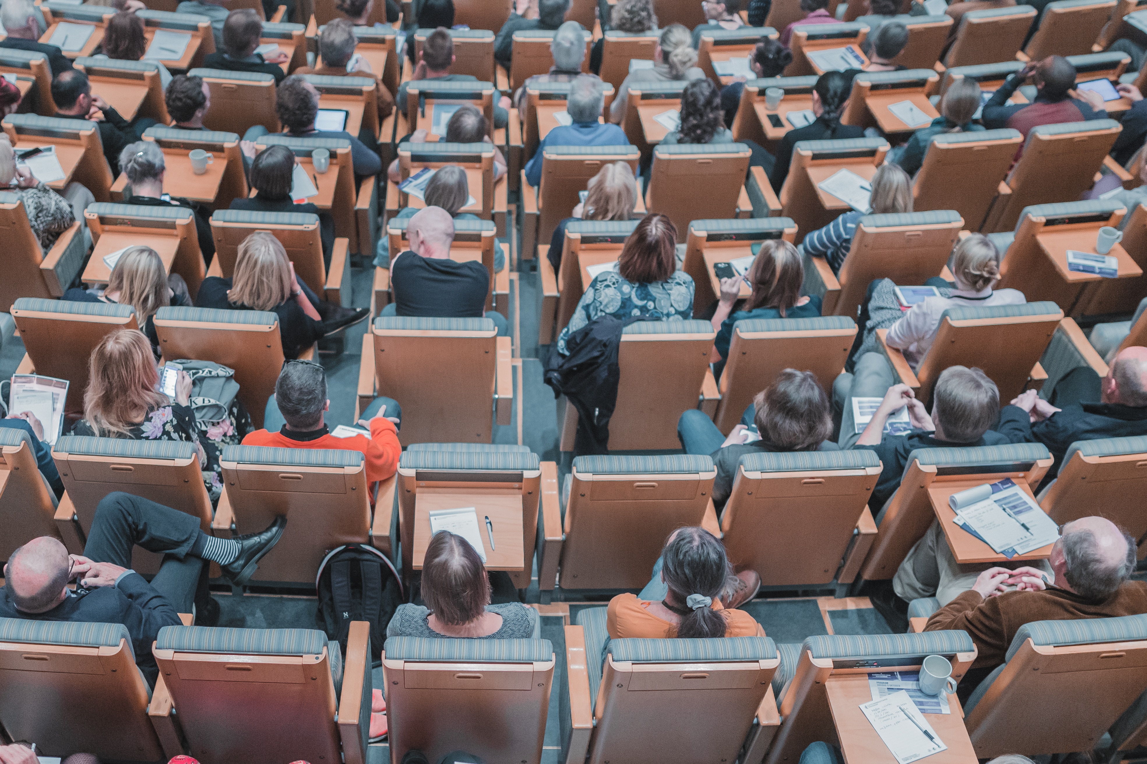 students sitting in a lecture hall