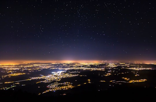 artificial light at night as seen from the sky