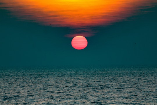 sunset over the ocean