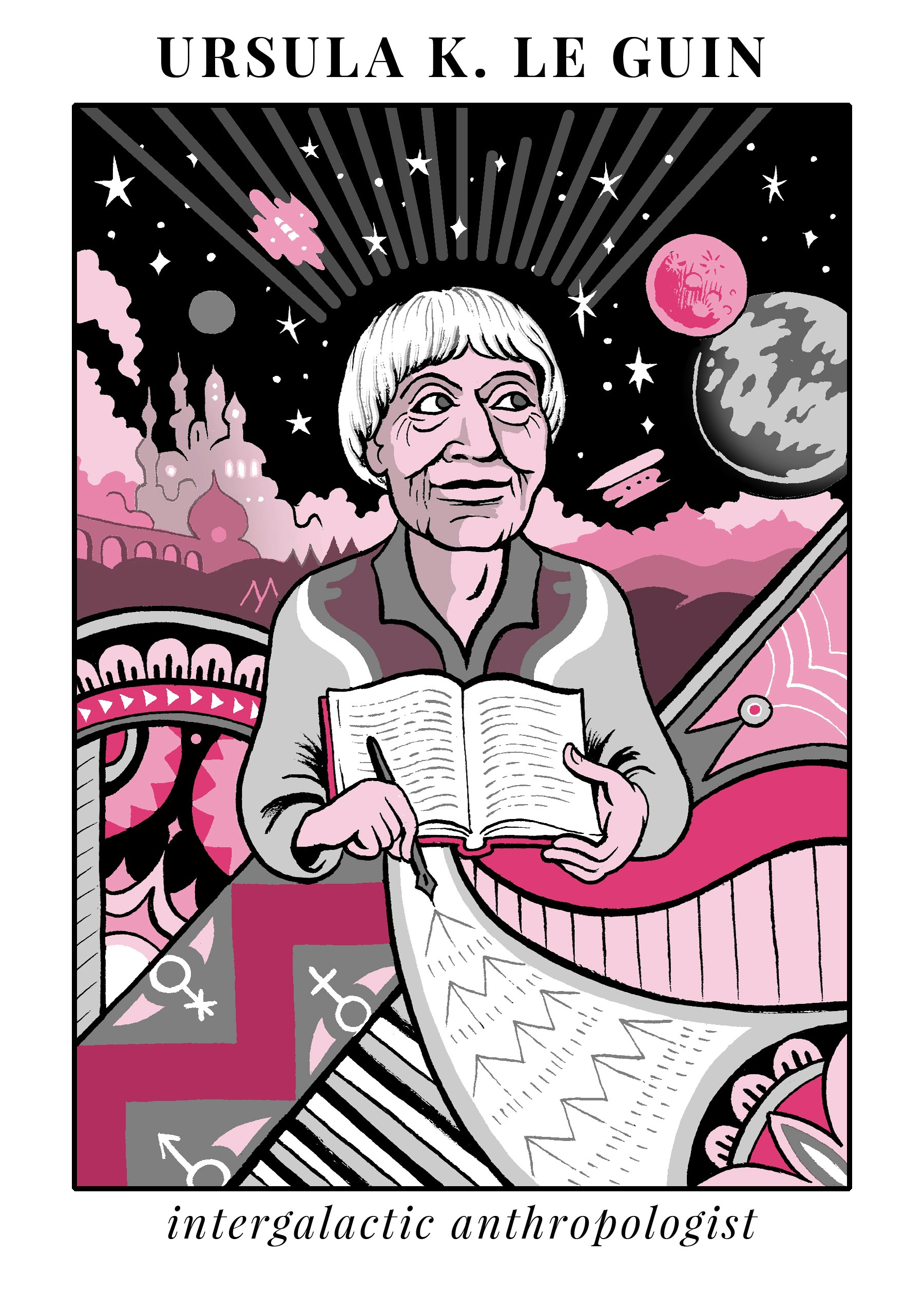 Ursula K. Le Guin illustration