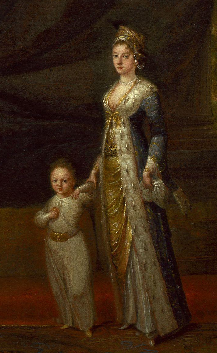 Lady Mary Wortley Montagu with her son Edward, by Jean-Baptiste van Mour