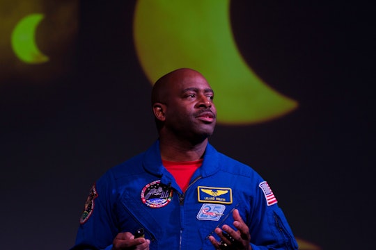 Astronaut Leland Melvin giving a speech