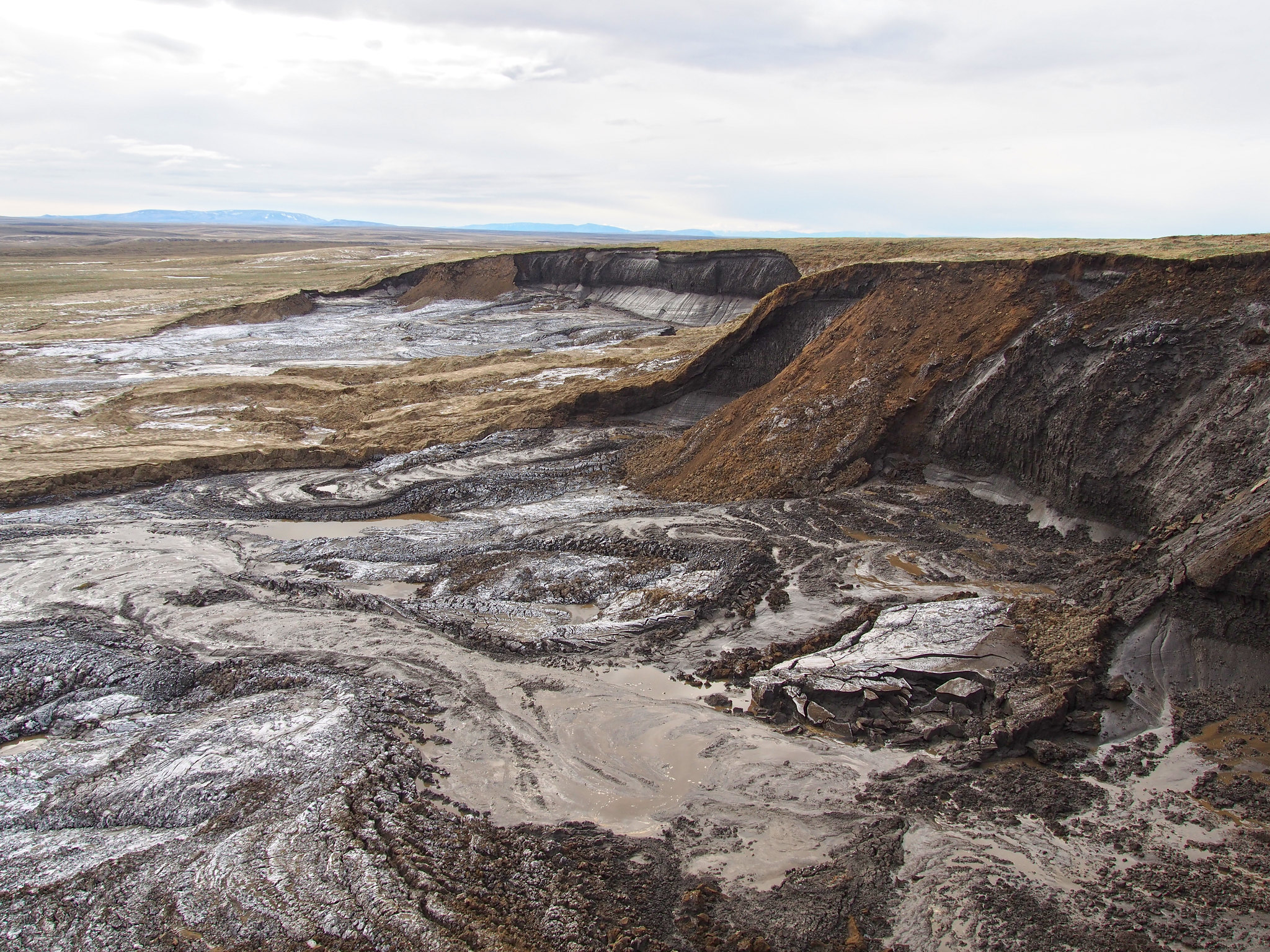 Permafrost thawing damages and disturbs soil