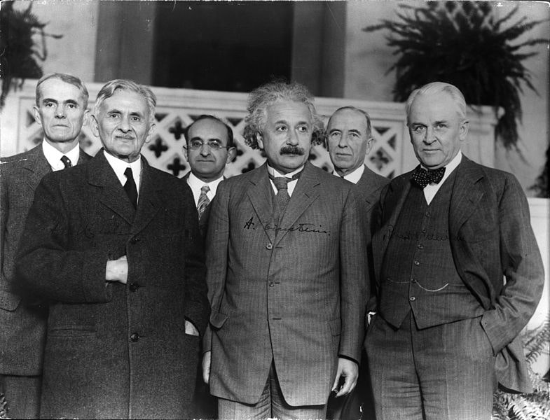 a group of male scientists including albert einstein
