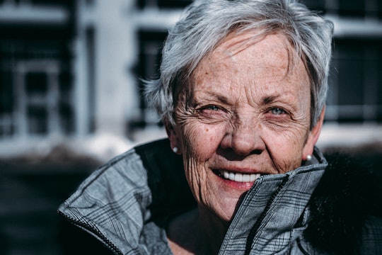 A smiling older woman